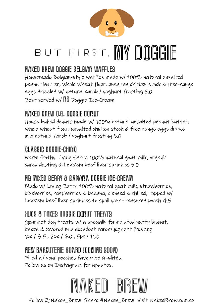 dog-friendly-cafe-sydney-menu